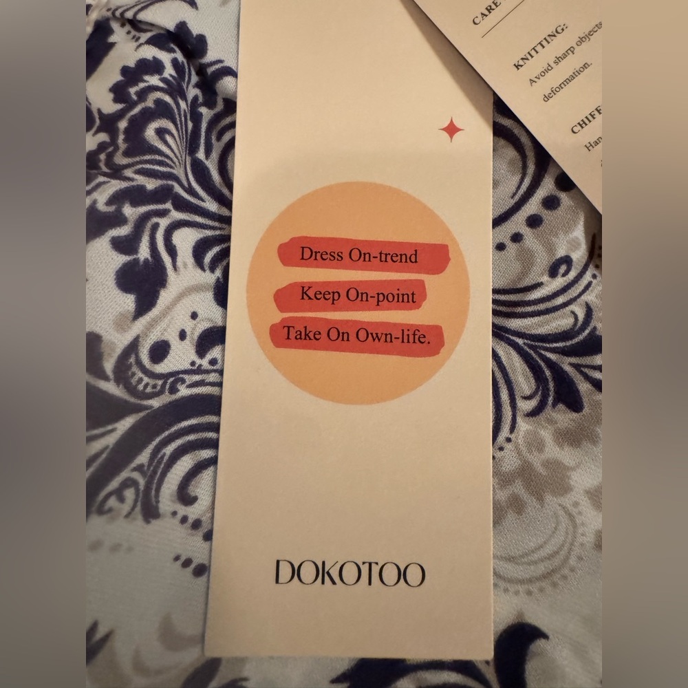 NWT DOKOTOO Floral Print Skinny adjustable Straps Women's Maxi Dress Size: M - Picture 11 of 13